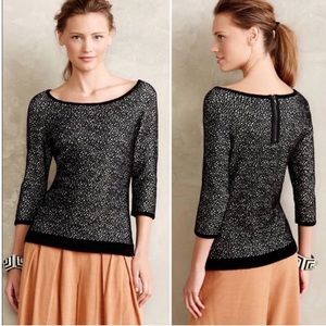 Anthropologie Moth Black and White Sweater